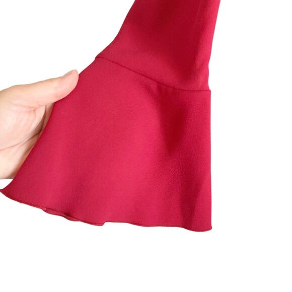 IRO Paris Ivanoe Garnet Red Crepe Mini Dress NWT XS - Picture 4 of 9